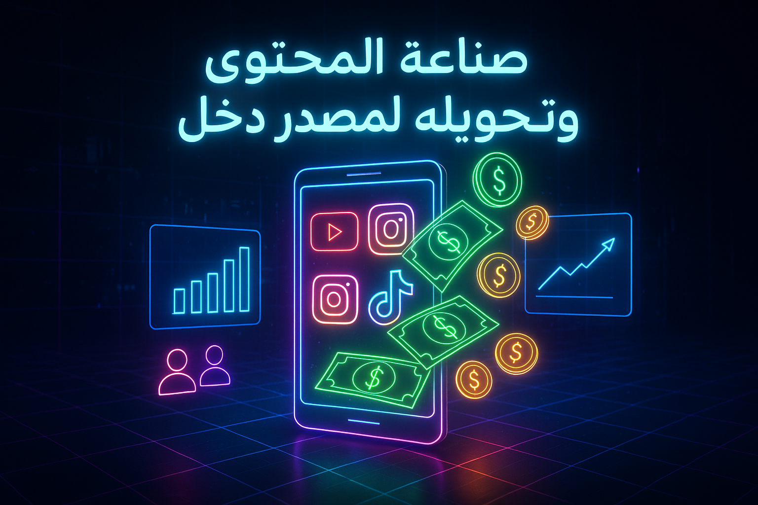 صناعة المحتوى وتحويله لمصدر دخل 👌💵
